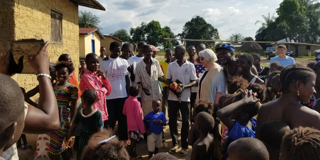 Dr. Jo Anne Lyon surrounded by people