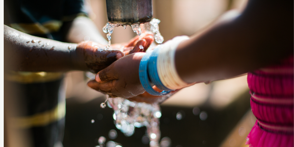 Individuals washing hands