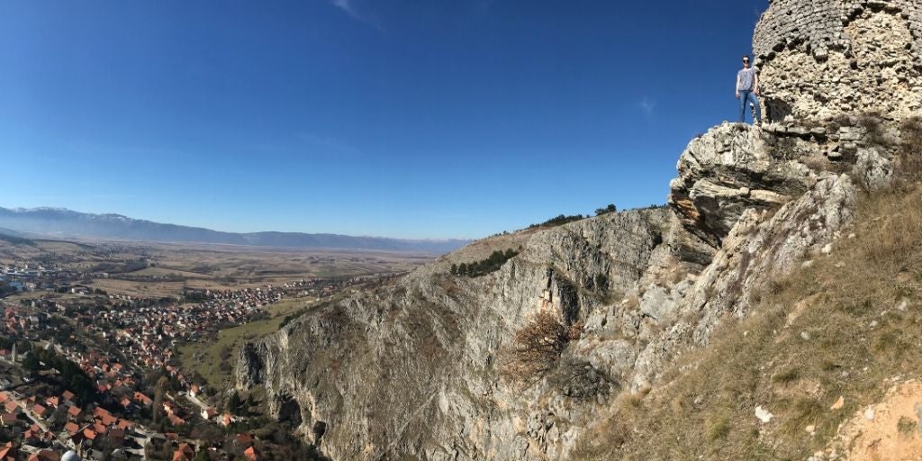 Tanya on mountain in Bosnia