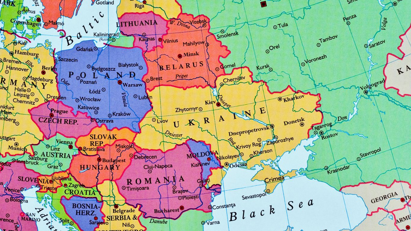 MAP OF EASTERN EUROPE