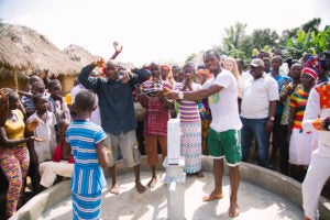 Community Celebrating Deep Borehole Well
