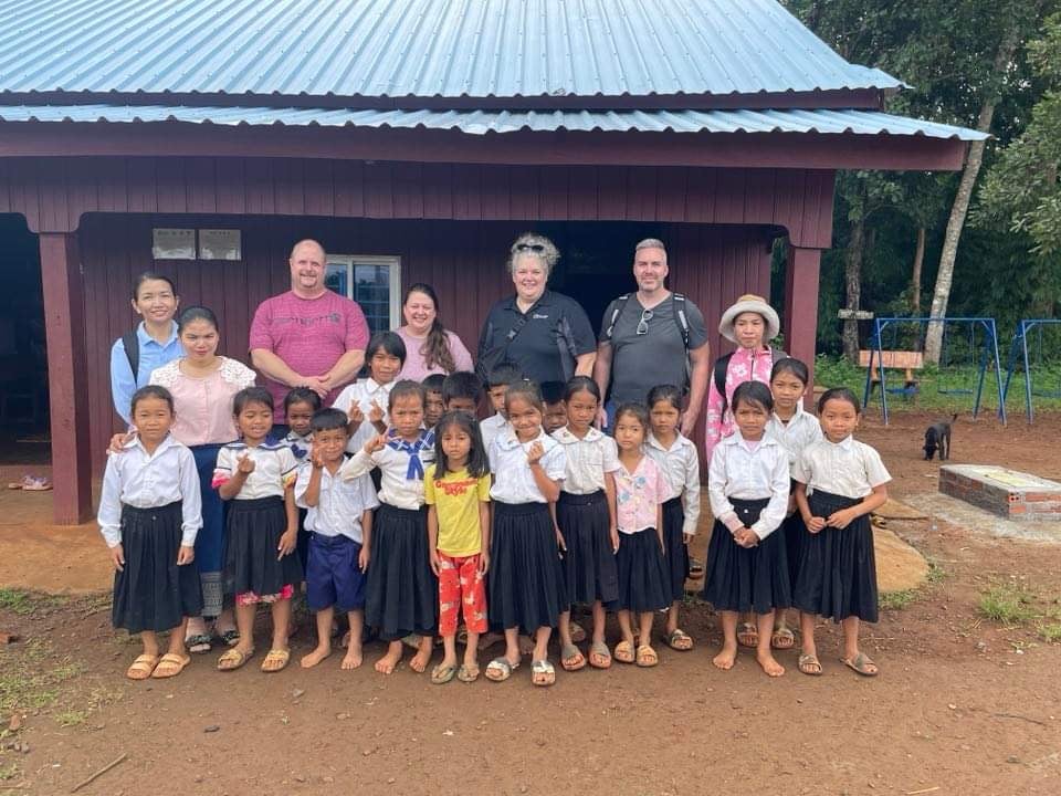 Team Members with Bunong Children