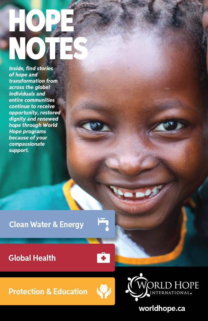 Hope Notes cover, smiling girl from Sierra Leone