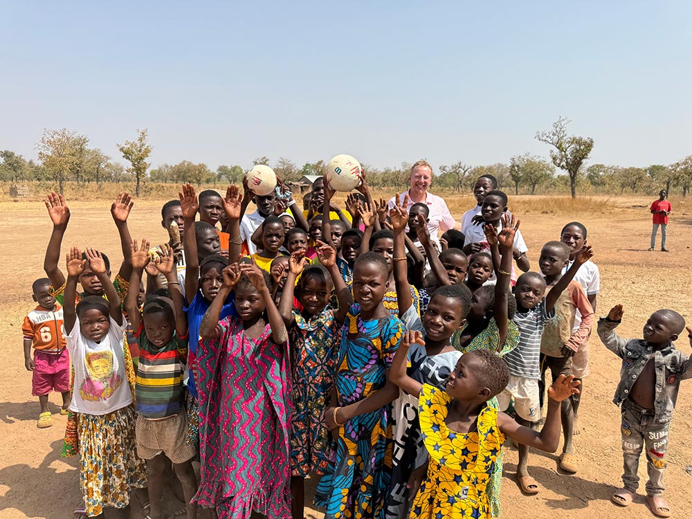 Group of African kids team photo