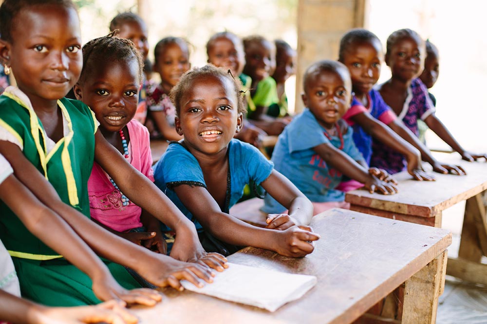 African students in classroom