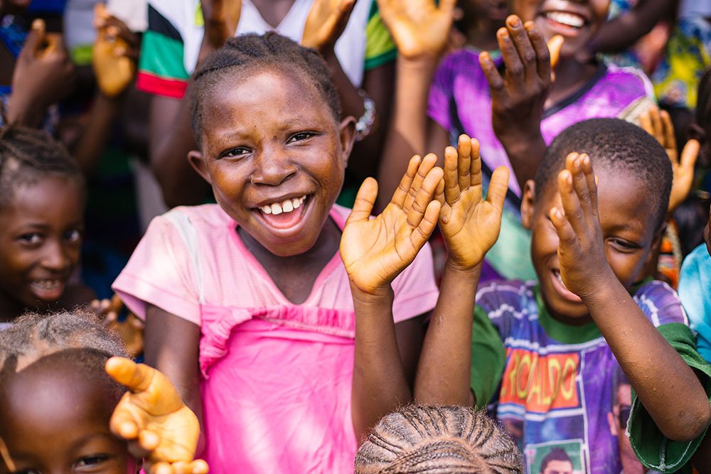 African kids smiling