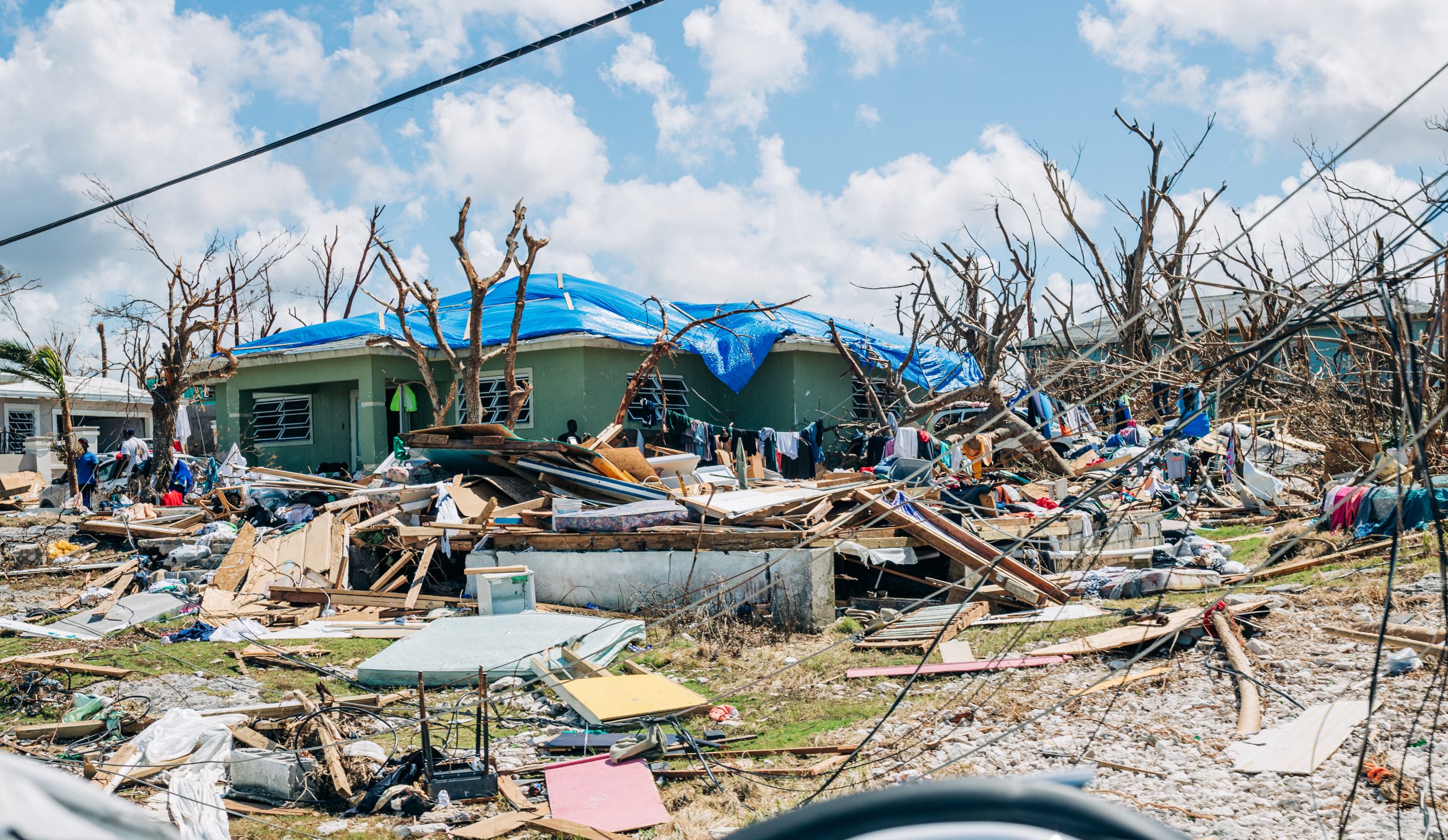 Devastation after a hurricane