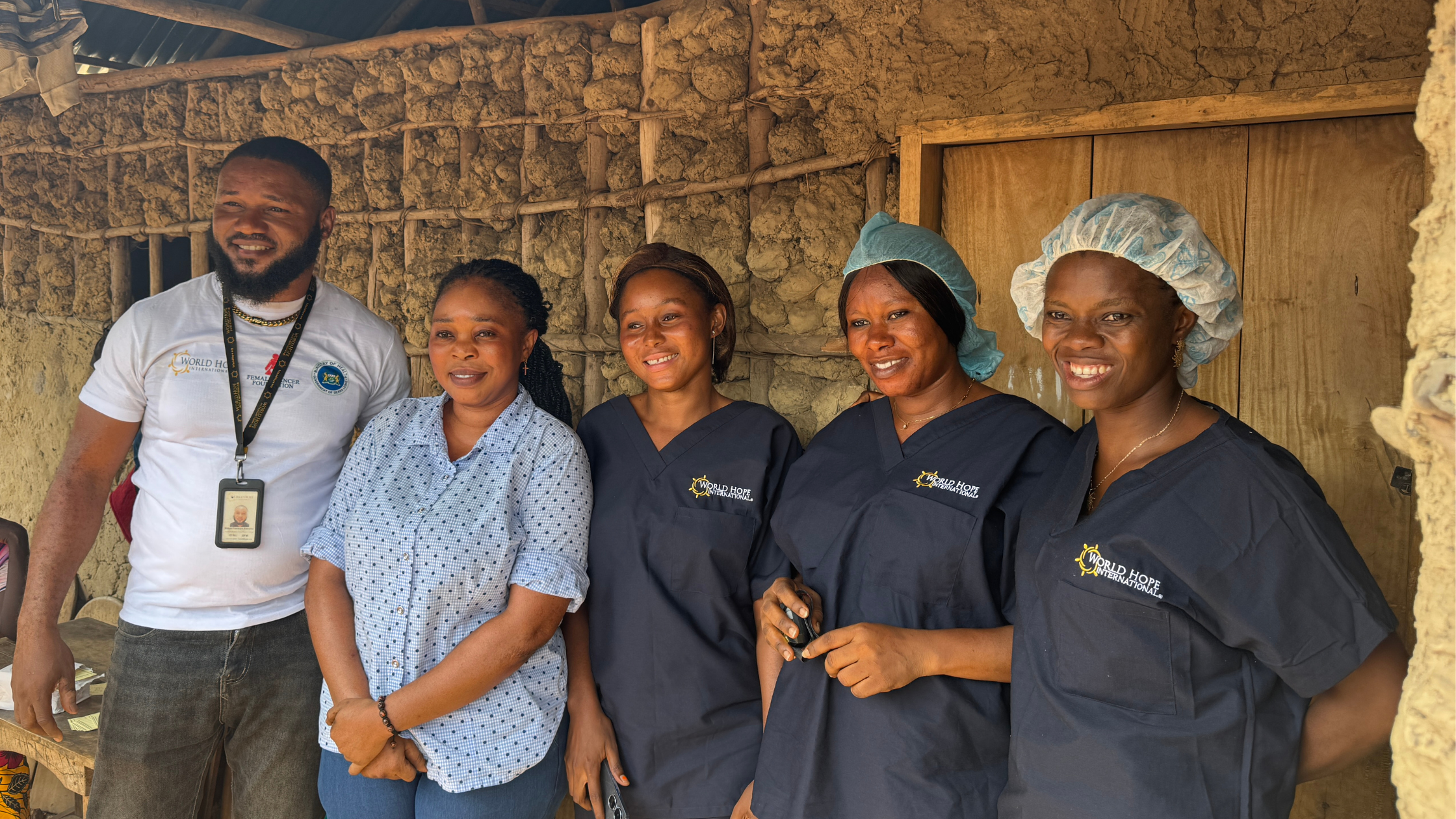 Cervical Cancer Screening Team in a remote village.